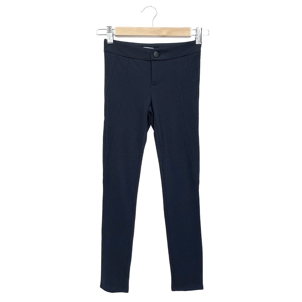 Vince Leggings Girl’s Size 7 Navy Blue Jersey Knit Wrap Seam New NWT